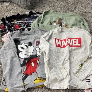 Disney marvel Star Wars  Red and Gray Kids Long Sleeve spirit jersey lot size7/8